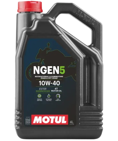 Ulei motor moto MOTUL NGEN 5 10W40 4T 111830, volum 4 litri, sintetic