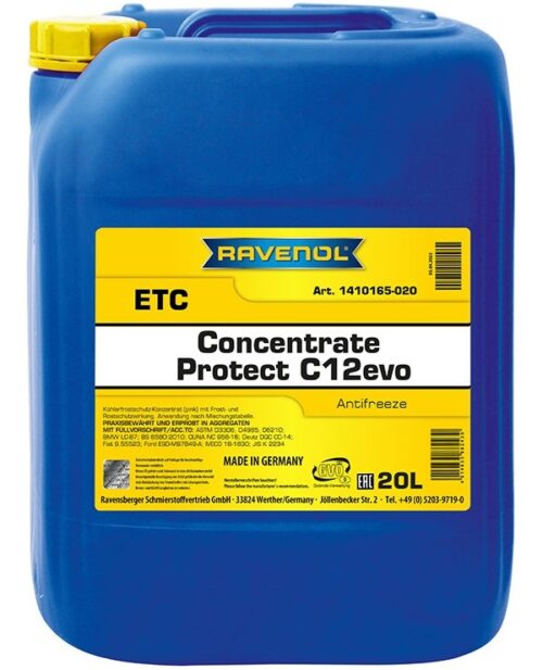 Antigel concentrat RAVENOL ETC Protect C12evo 1410165-020, volum 20 litri