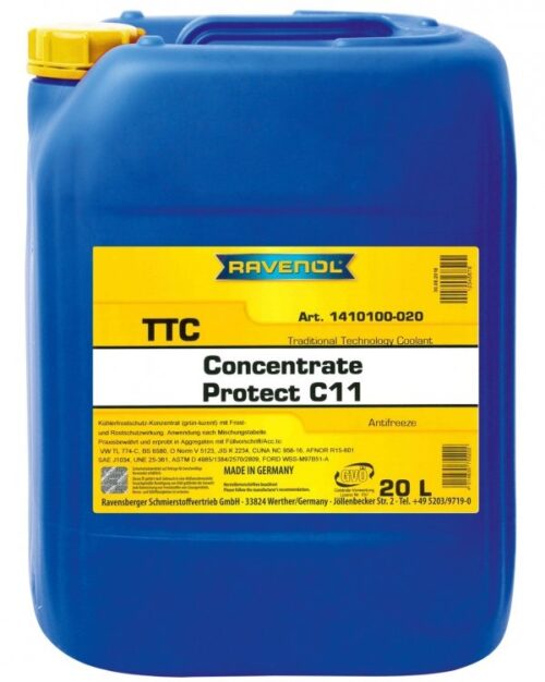 Antigel concentrat RAVENOL TTC Traditional Techn. Coolant Concentrate C11 1410100-020, volum 20 litri
