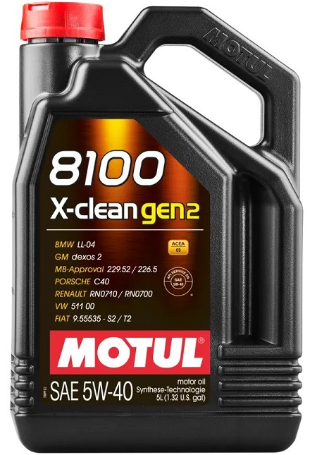 Ulei motor MOTUL 8100 X-CLEAN GEN2 5W40 109762, volum 5 litri, sintetic