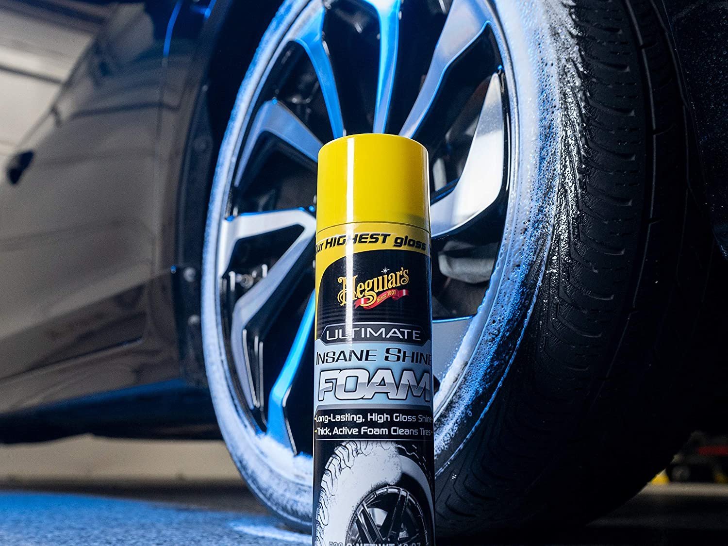 Spray cu spuma pentru luciu anvelope MEGUIAR`S Ultimate Insane Shine Foam 538g - imagine 4