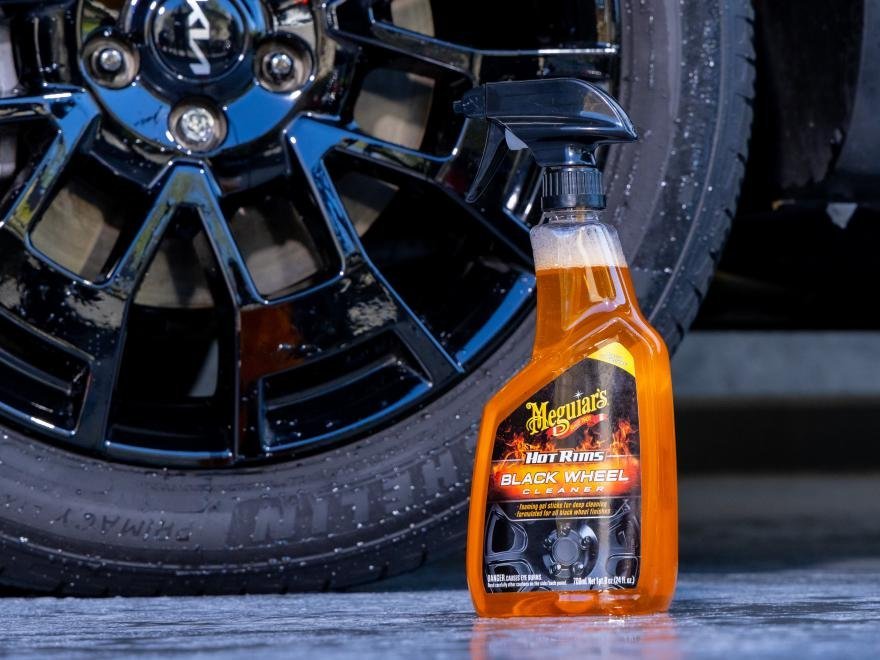 Solutie curatat jante si anvelope de culoare neagra, MEGUIAR'S Hot Rims Black Wheel Cleaner 709ml - imagine 5