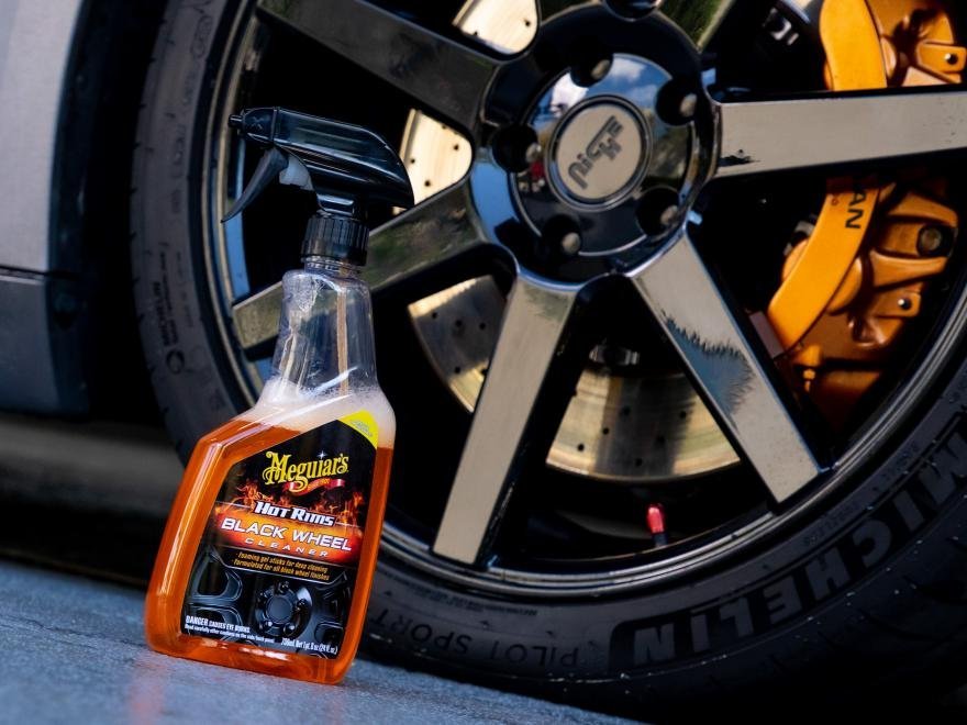 Solutie curatat jante si anvelope de culoare neagra, MEGUIAR'S Hot Rims Black Wheel Cleaner 709ml - imagine 6