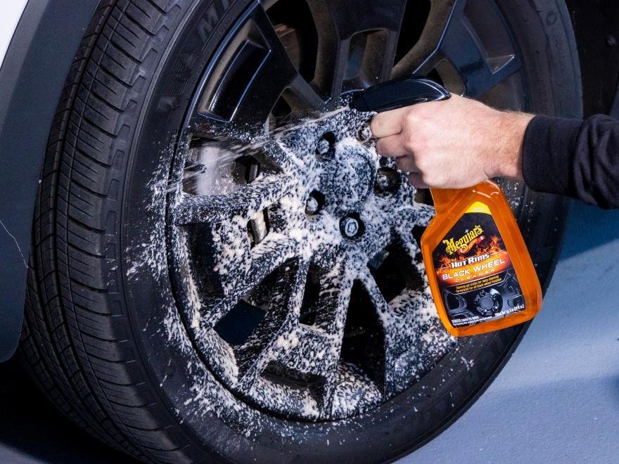 Solutie curatat jante si anvelope de culoare neagra, MEGUIAR'S Hot Rims Black Wheel Cleaner 709ml - imagine 7