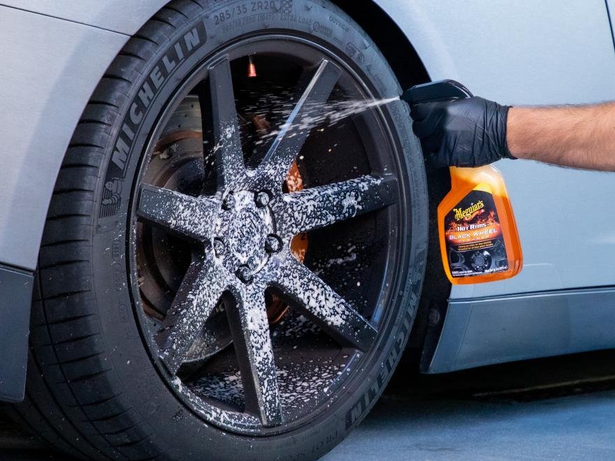 Solutie curatat jante si anvelope de culoare neagra, MEGUIAR'S Hot Rims Black Wheel Cleaner 709ml - imagine 8
