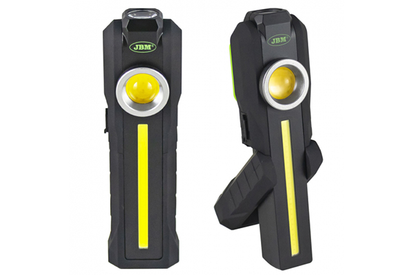 Lampa de lucru JBM 53776, iluminare LED, 250 lumeni, reincarcabila, cu acumulator Li-ion 3.7 V, 1500 mAh, prindere magnetica