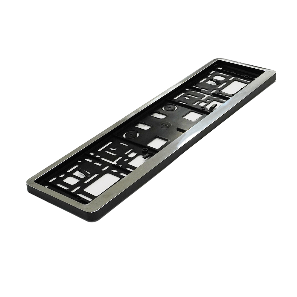 Set 2 suporturi pentru numar inmatriculare auto MEGA DRIVE 45192, cromat, polipropilena