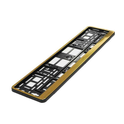 Suport pentru numar inmatriculare auto MEGA DRIVE 45188, auriu, 1 bucata, polipropilena
