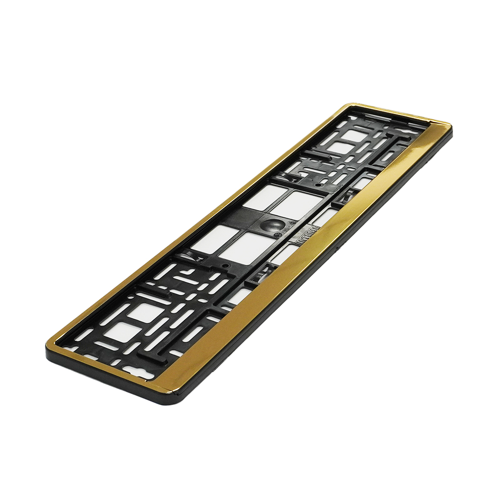 Suport pentru numar inmatriculare auto MEGA DRIVE 45188, auriu, 1 bucata, polipropilena