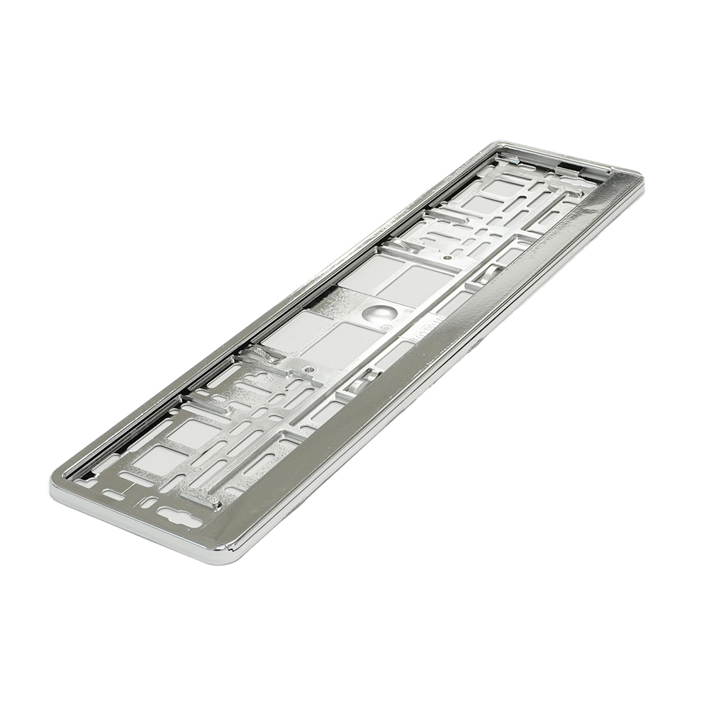 Suport pentru numar inmatriculare auto MEGA DRIVE 45180, argintiu metalizat, 1 bucata, polipropilena