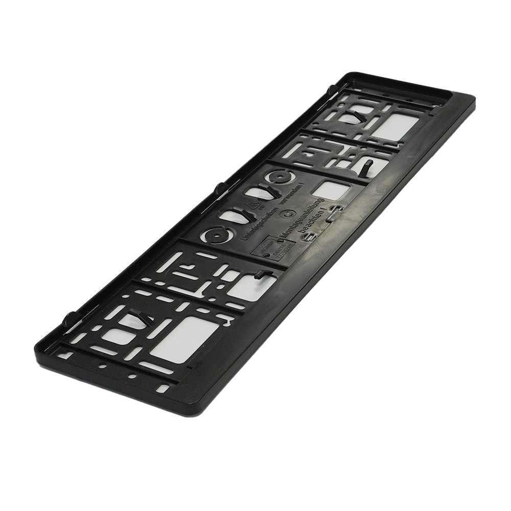 Set 2 suporturi pentru numar inmatriculare auto MEGA DRIVE 45190, simplu, negru, polipropilena