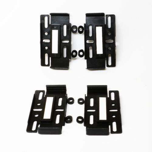 Set 4 suporturi slim pentru numar inmatriculare auto MEGA DRIVE 45194, negru, polipropilena
