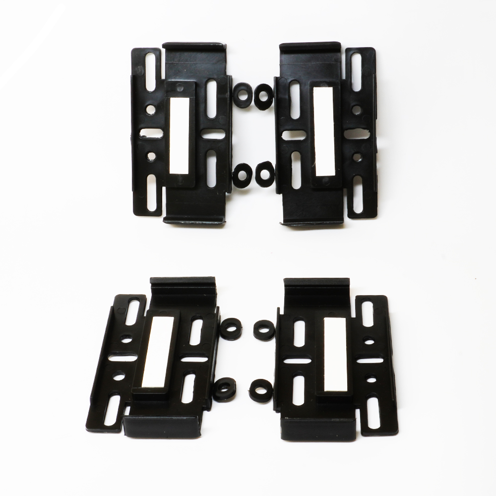 Set 4 suporturi slim pentru numar inmatriculare auto MEGA DRIVE 45194, negru, polipropilena