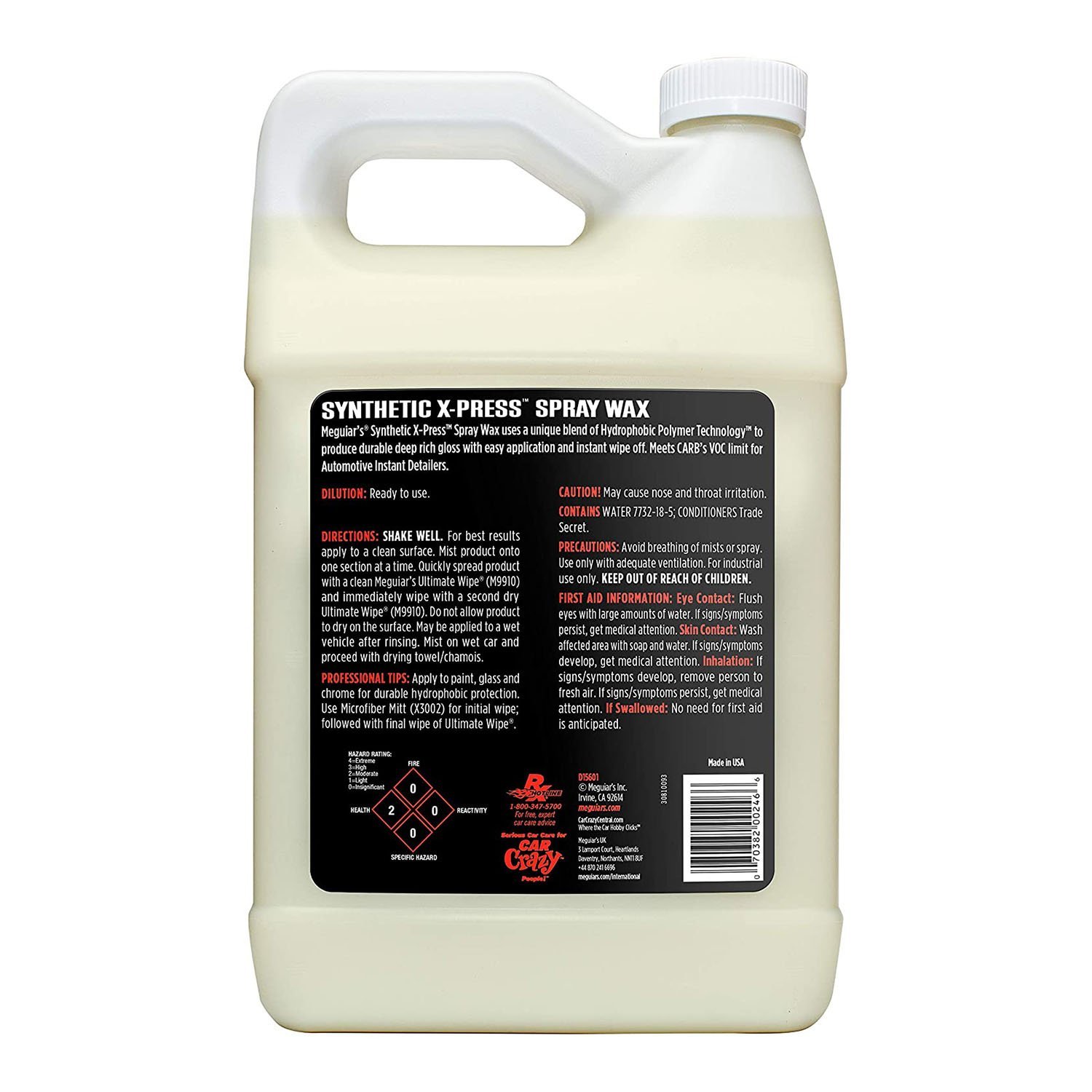 Ceara lichida MEGUIAR'S Synthetic X-Press Spray Wax 3.78L - imagine 3