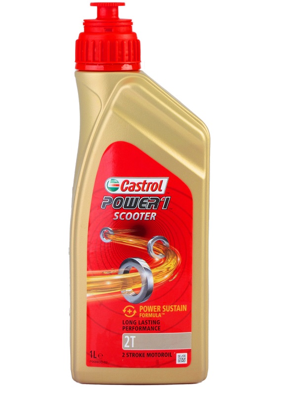 Ulei motor moto CASTROL Power 1 Scooter 2T 14E960, volum 1 litru, semi-sintetic