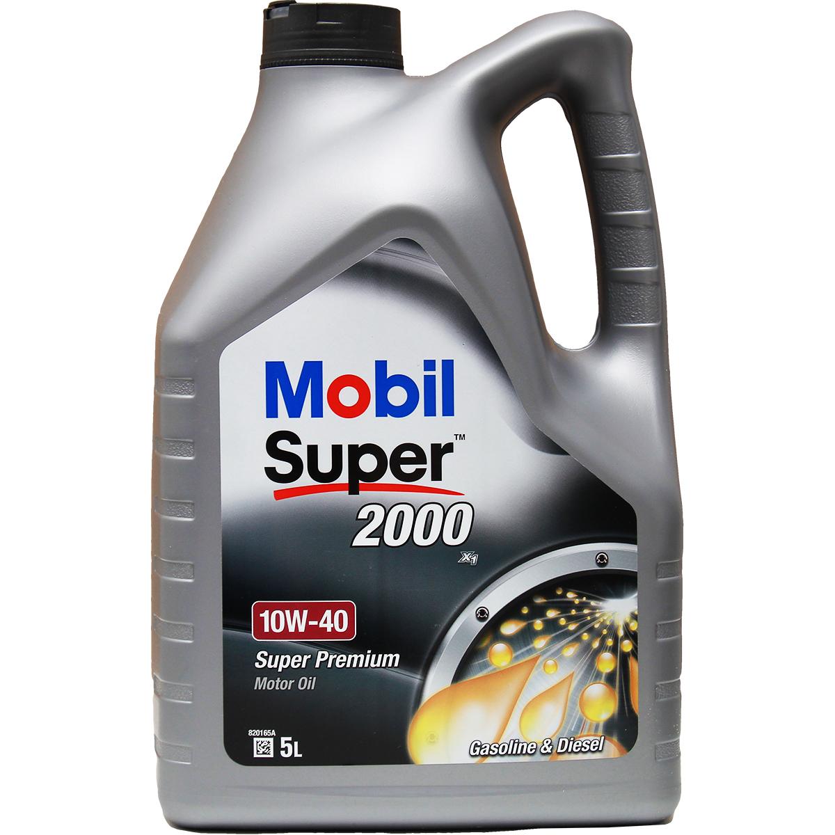 Ulei motor MOBIL Super 2000 X1 10W40, volum 5 litri, semi sintetic