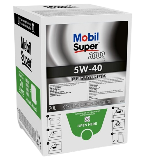 Ulei motor MOBIL Super 3000 X1 5W40, volum 20 litri, sintetic, ambalaj cutie
