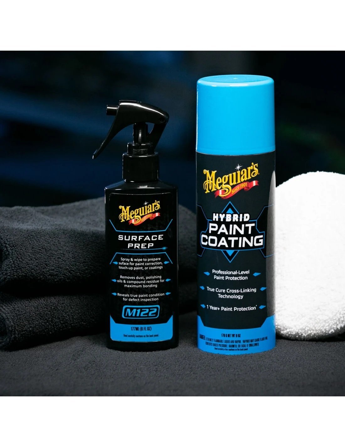 Kit sealant auto MEGUIAR'S Hybrid Paint Coating 177ml+170g - imagine 6