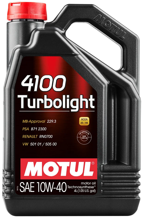 Ulei motor MOTUL 4100 TURBOLIGHT 10W40 109462, volum 4 litri, sintetic