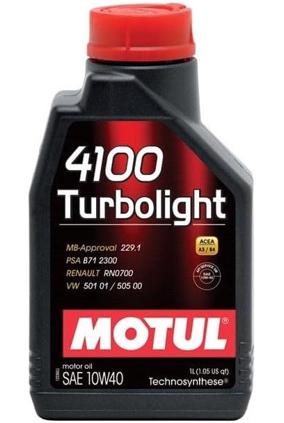 Ulei motor MOTUL 4100 TURBOLIGHT 10W40 102774, volum 1 litru, sintetic