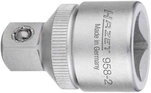 Adaptor reductor, clichet HAZET HZ958-2, lungime 36 mm, otel crom vanadiu, actionare 1/2, 3/8 tol