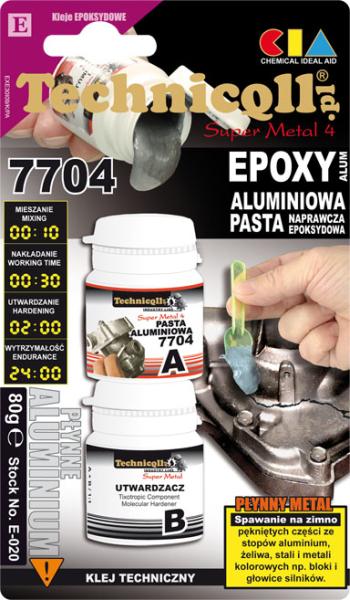 Adeziv metalic pasta epoxidica cu doua componente, 80 g