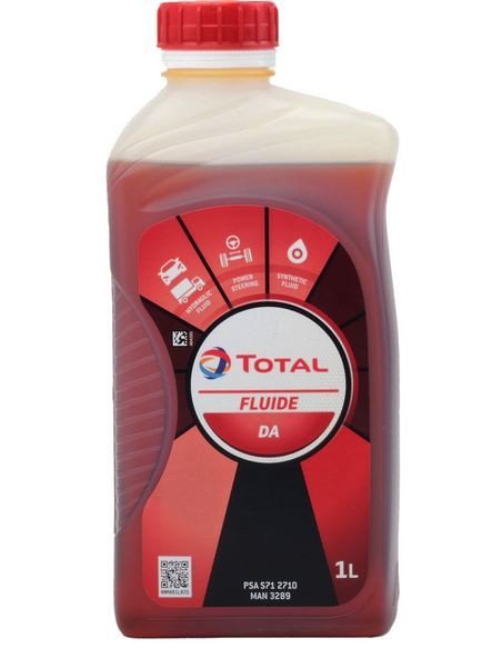 Ulei hidraulic special TOTAL Fluide DA 213756, volum 1 litru, sintetic, culoare portocaliu, pentru sistem servodirectie electronic / electrohidraulic