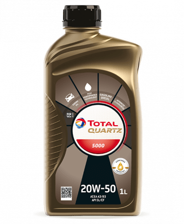 Ulei motor TOTAL Quartz 5000 20W50 213737, volum 1 litru, mineral