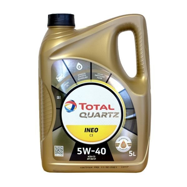 Ulei motor TOTAL Quartz Ineo MC3 5W40 213790, volum 5 litri, ACEA C3, semi sintetic