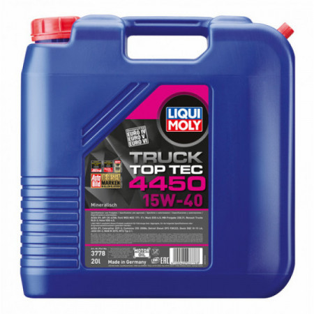 Ulei motor LIQUI MOLY Top Tec Truck 4450 15W40 3778, volum 20 litri, mineral
