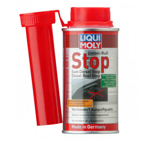 Aditiv diesel LIQUI MOLY Stop funingine 5180, volum 150 ml, clasa inflamabilitate A lll, culoare maro inchis, pentru curatare motor