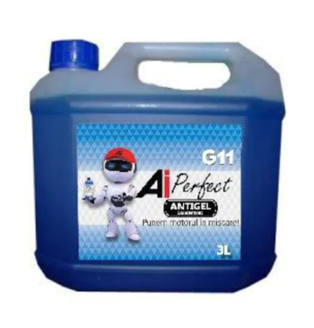 Antigel concentrat AI PERFECT G11 100AIPG113, albastru, volum 3 litri, raport diluare 1:1, temperatura minima acceptata -32 Celsius
