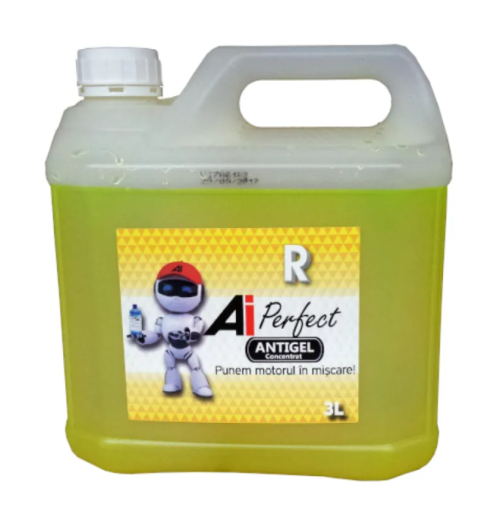 Antigel concentrat AI PERFECT tip Renault 100AIPR3, galben, volum 3 litri, raport diluare 1:1, temperatura minima acceptata -37 Celsius