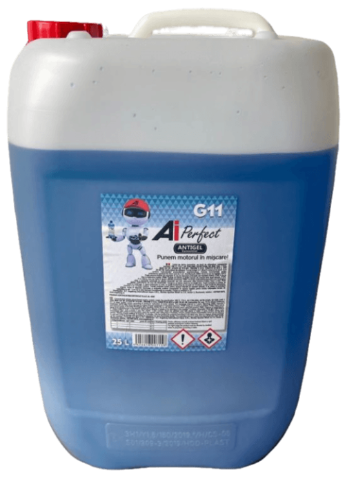 Antigel concentrat AI PERFECT G11 100AIPG1125, albastru, volum 25 litri, raport diluare 1:1, temperatura minima acceptata -32 Celsius