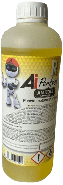 Antigel concentrat AI PERFECT tip Renault 100AIPR1, galben, volum 1 litru, raport diluare 1:1, temperatura minima acceptata -36 Celsius