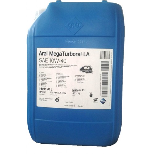Ulei motor ARAL MegaTurboral LA 10W40 15AB01, volum 20 litri, semi-sintetic