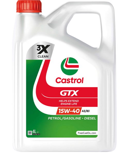 Ulei motor CASTROL GTX A3/B3 15W40 14F732, volum 4 litri, sintetic