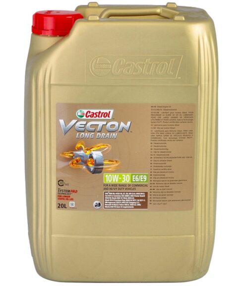 Ulei motor camion CASTROL VECTON Long Drain E6/E9 10W30 15A1A9, volum 20 litri, semi sintetic