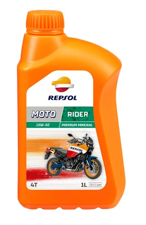 Ulei motor motocicleta REPSOL MOTO RIDER 4T RP165M51, vascozitate 15W50, volum 1 litru, JASO T-903 - 2006 MA, API SJ, mineral