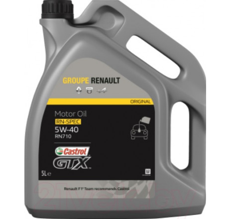 Ulei motor RENAULT CASTROL GTX 5W40 7711943691, volum 5 litri, sintetic