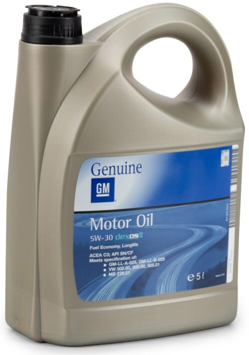 Ulei motor GM Opel/Vauxhall Dexos 2 5W30 93165557, volum 5 litri, sintetic, ACEA C3, API SN/CF
