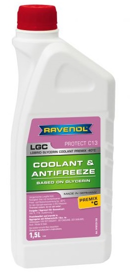 Antigel RAVENOL LGC Premix Protect C13 1410129-150, volum 1.5 litri, prediluat, -40 Celsius