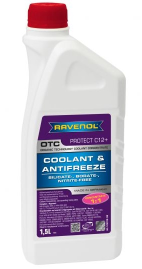 Antigel RAVENOL OTC Concentrate Protect C12+ 1410110-150, rosu, volum 1.5 litri, concentrat