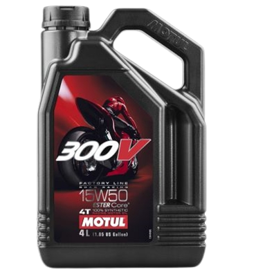 Ulei motor 4T MOTUL 300V Factory Line Road Racing 15W50 Ester Core 104129, volum 4 litri, sintetic