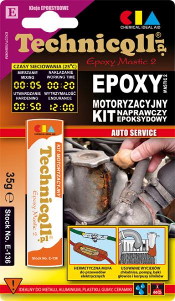Adeziv universal epoxi, portocaliu, 35g chit epoxidic