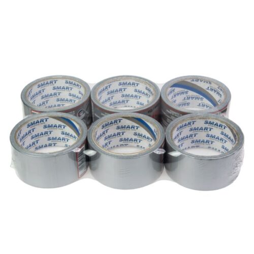 Set 6 bucati banda adeziva, argintie, lungime 10m,latime 48mm